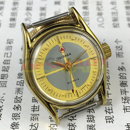 1. Liaocheng TAISHAN 27mm manual mechanical lady watch with gold nails and three hands.  