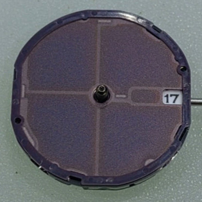 Citizen E013M Eco-Drive solar quartz watch movement showing date at 3 o'clock position.