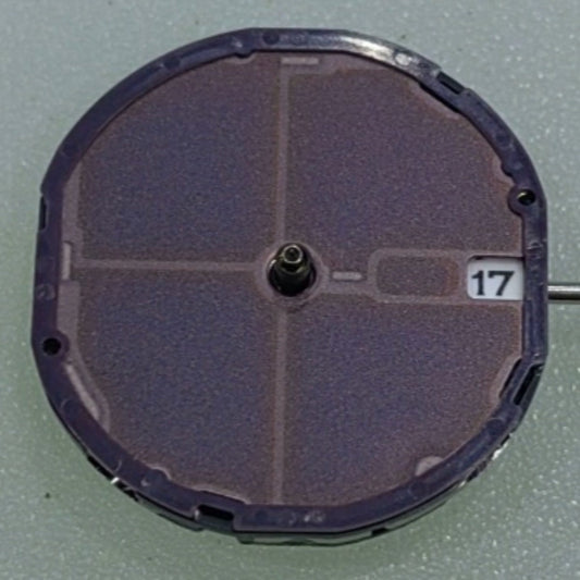 Citizen E013M Eco-Drive solar quartz watch movement showing date at 3 o'clock position.