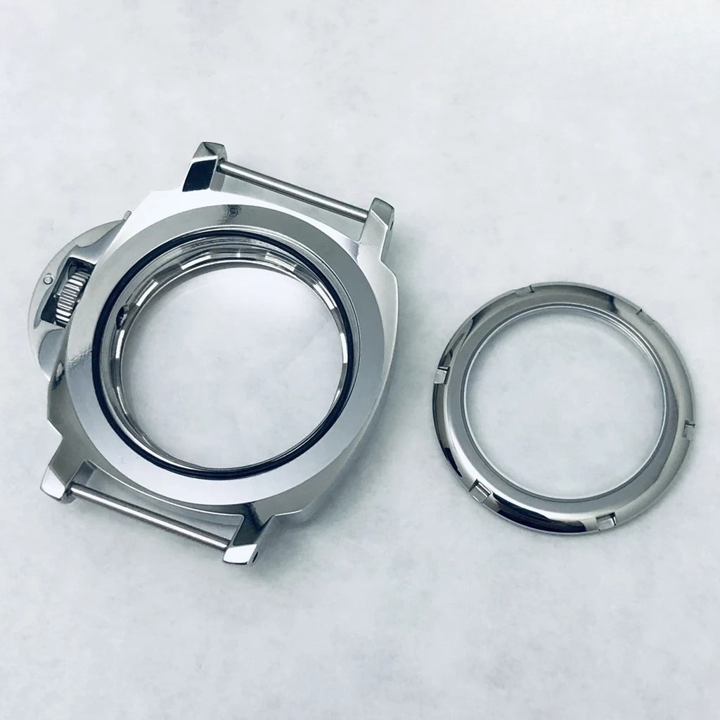 40MM Sapphire Polished Steel Watch Case with Handle Fit NH34 NH35 NH36 NH38
