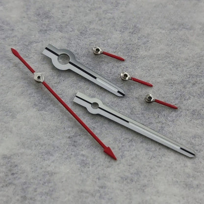 Silver Red 6 Pins Watch Hands Green Luminous For VK63 VK64 Quartz Movement
