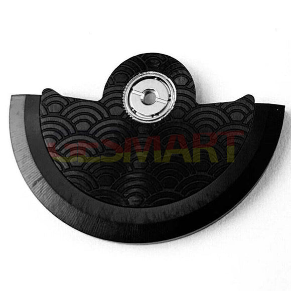 Black Sea Wave Carved Rotor Oscillating Weight for Miyota NH35 NH36 Movement