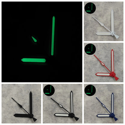 Black NH35 Hands For NH34 NH35 4R35 NH36 4R36 Movement Green luminous Watch