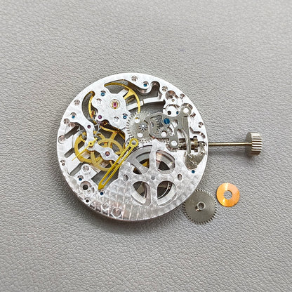 Seagull ST3600 6497 Hollow Silver Carved Hand Winding Mechanical Movement