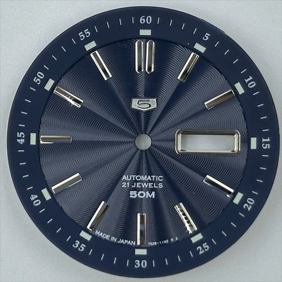Blue 35.5mm Silver Nail Vintage Modified Green Luminous Watch Dial for NH35 NH36