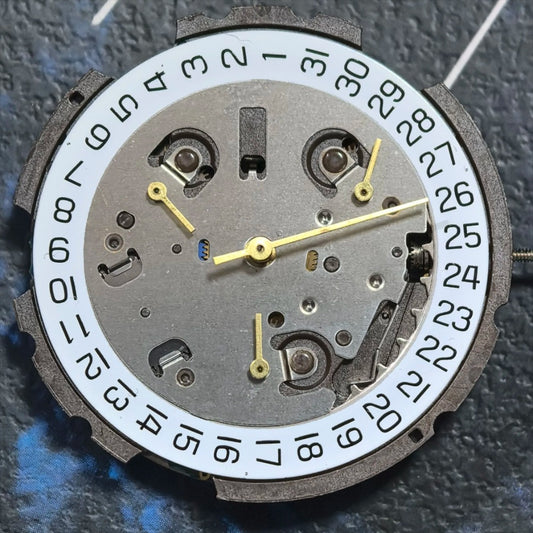 Swiss Made ETA G10.21A Quartz Movement 6 Hands Date At 4 Watch Part