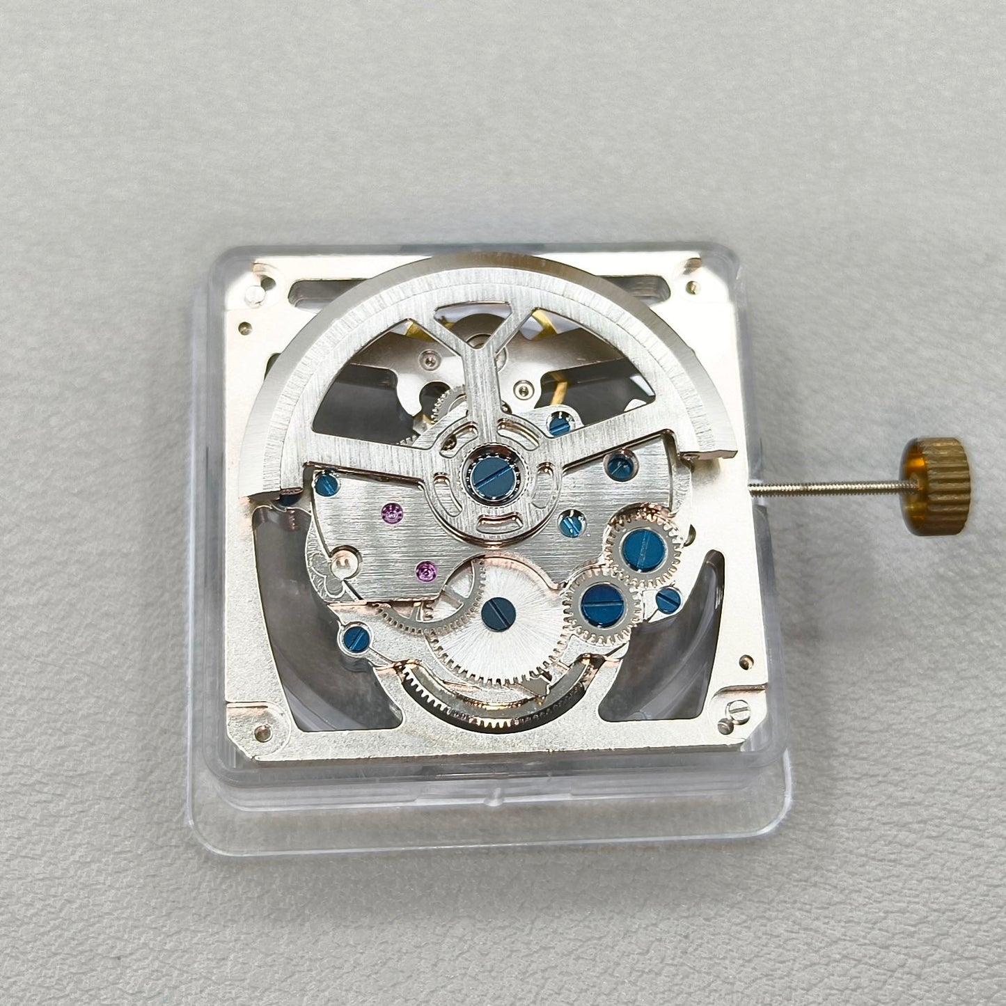 Hollow 2801-A Black Mechanical Movement 3 Hands 25 Jewels