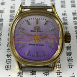 27mm Square Case Purple Dial 3 Hands Seagull Manual Mechanical Ladies Watch