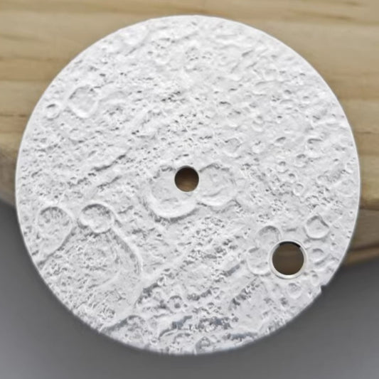 White 28.5mm Lunar Surface watch dial for NH35 NH36 movement, perfect for watch customization.