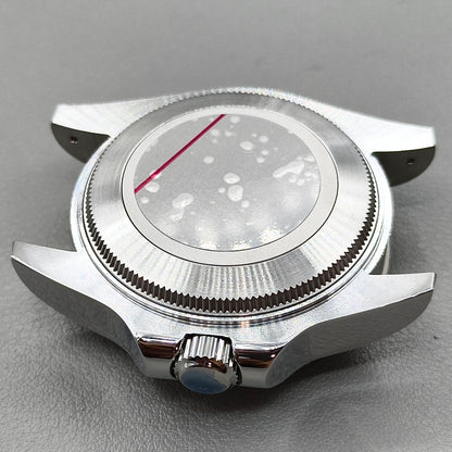 44mm Watch Case for Deep SEA Style for NH34/35/36 Rotating Black Bezel Solid Back
