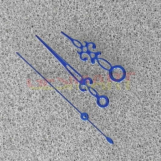 Snowflake-shaped rose gold and blue watch hands for NH35/NH36/4R/7S movements