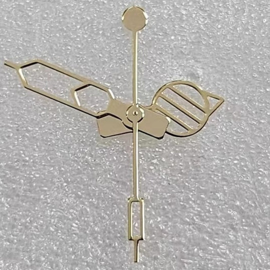 Golden trim hollow watch hands set for NH35/36/4R/7S movements, 8x12x12.5mm precision design