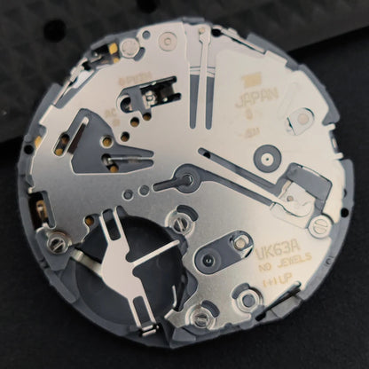 Seiko Original Japan VK63A quartz watch part with white disk and date at 3 o'clock for precise timekeeping