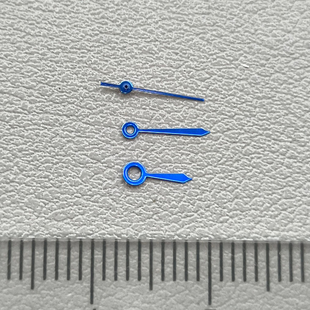 3 Sets Blue No Lume Arrow Shape Watch Hands for Miyota 2035 Quartz Movement