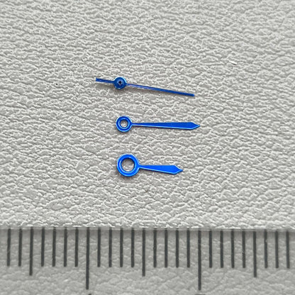 3 Sets Blue No Lume Arrow Shape Watch Hands for Miyota 2035 Quartz Movement