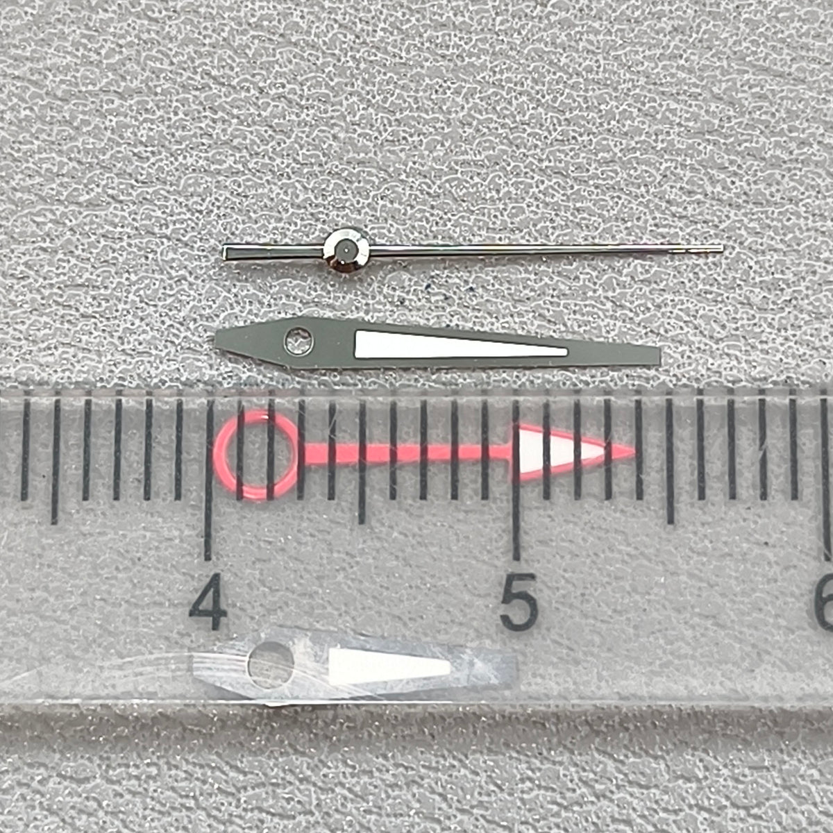 NH34 GMT GS 4Pins Green Luminous Silver Red Watch Hands for NH35 NH34A 4R34