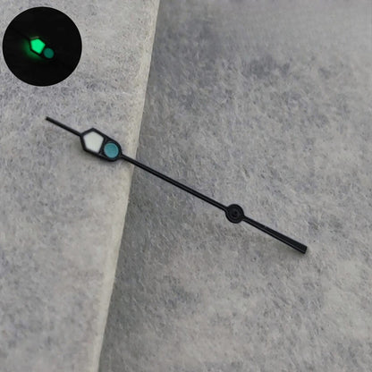 13mm Silver Black For NH35 NH36 7S26 7S36 4R35 4R36 Watches  C3 Green Luminous