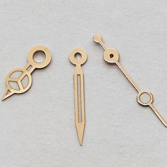 8x8x5mm Rose Golden Trim Green Lume Watch Hands Set for NH05 NH06 Movement