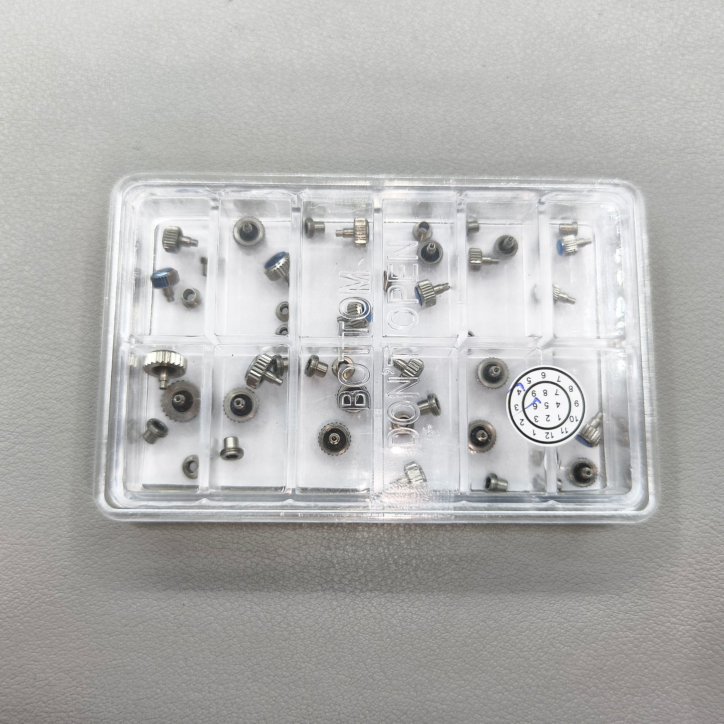 Each 2 PIECES 12 Types 24PCS Total Stainless Steel Screw Type Crown
