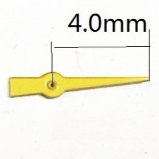 Set of 3 yellow 4mm small seconds hands for Miyota 2035 multifunctional watch movements, precise fit.