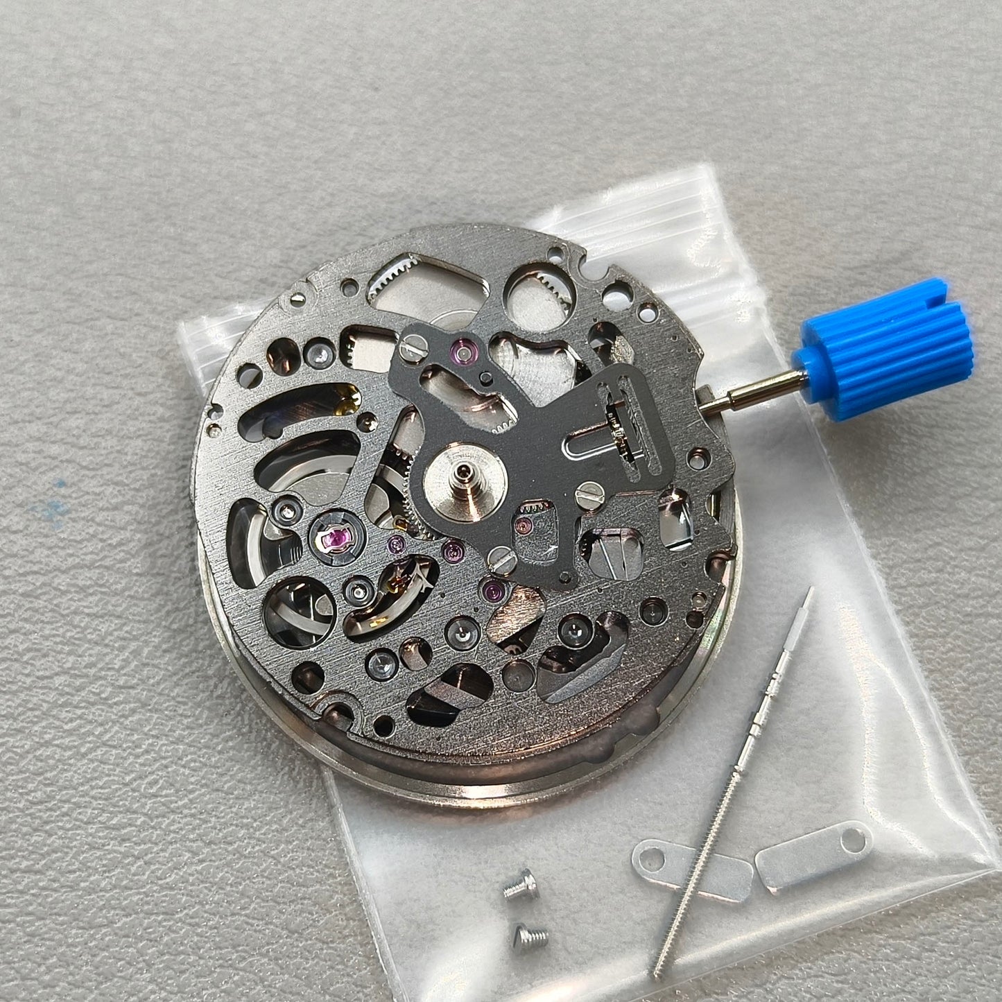 Japan Seiko SII NH72 NH72A  Black Hollow Automatic Movement