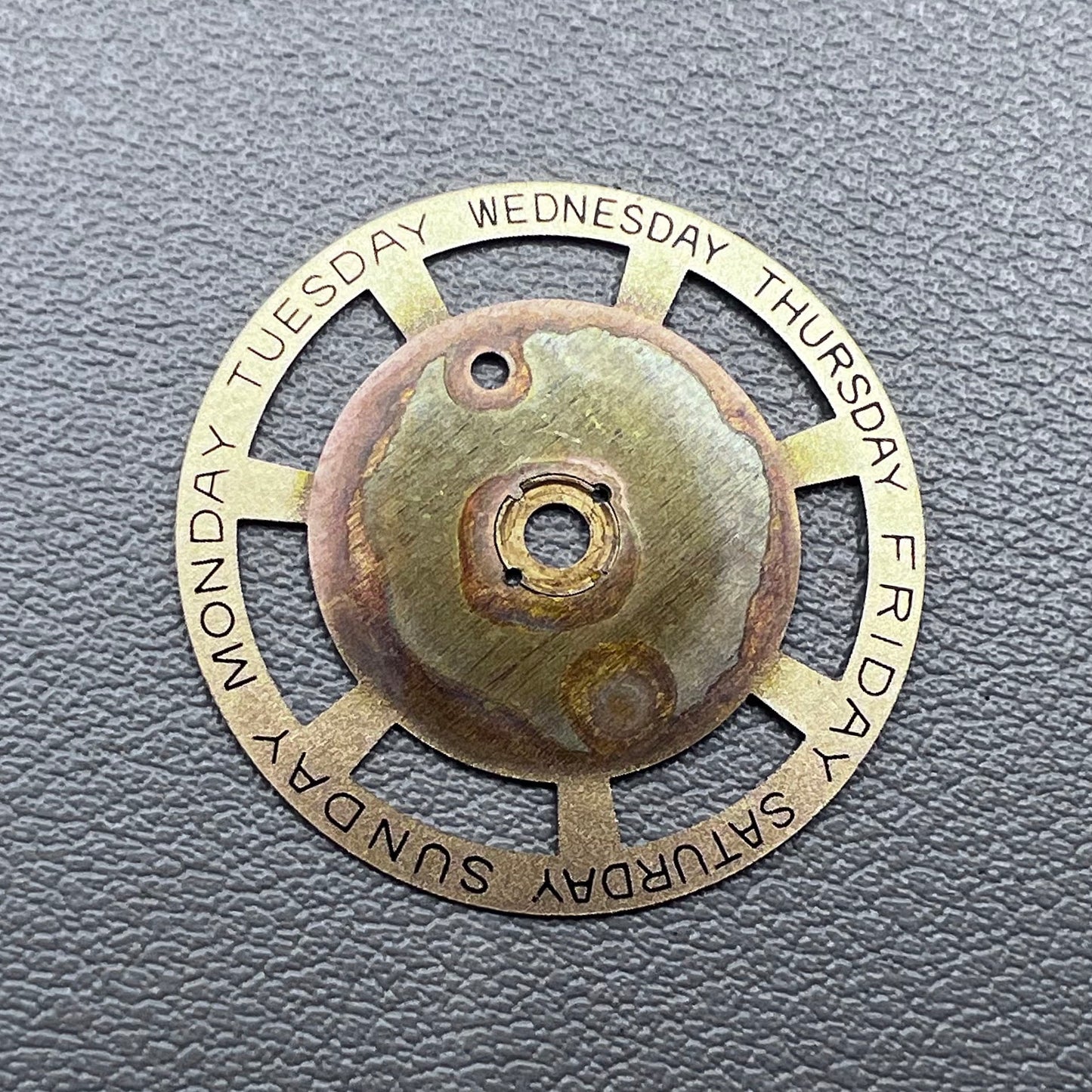 Golden English Week Disk Wheel Week Wheel Generic Fit for 2834 Movement