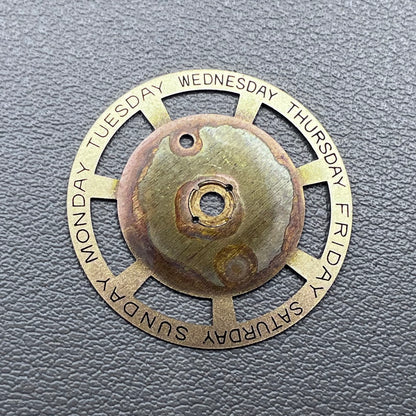 Golden English Week Disk Wheel Week Wheel Generic Fit for 2834 Movement