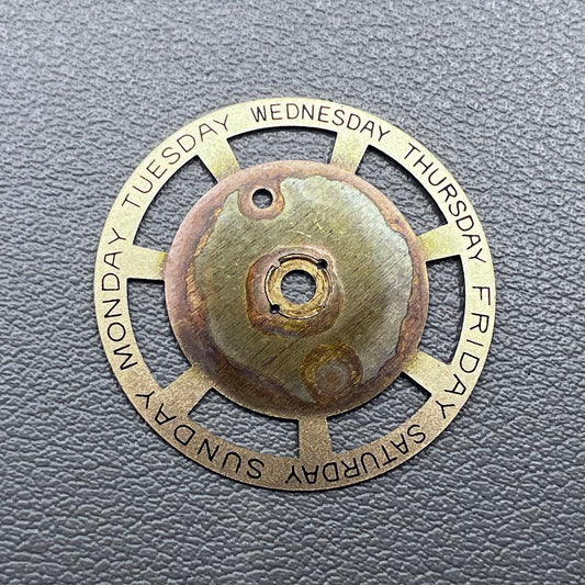 Golden English Week Disk Wheel Week Wheel Generic Fit for 2834 Movement