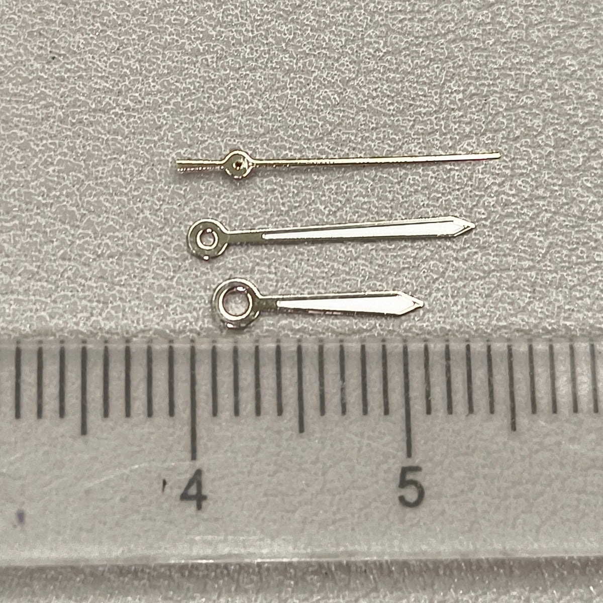 2 Sets/Pack Silver Trim Narrow Arrow Shape Watch Hands Set for Ronda 515 Movement