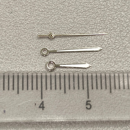 2 Sets/Pack Silver Trim Narrow Arrow Shape Watch Hands Set for Ronda 515 Movement
