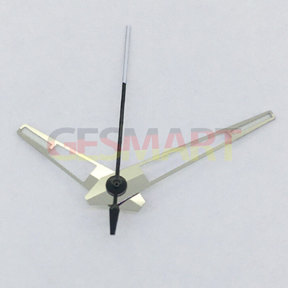 Green luminous watch hands with silver trim for China Made 8215/2813 Miyota 8N24 movements.