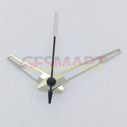 Green luminous watch hands with silver trim for China Made 8215/2813 Miyota 8N24 movements.