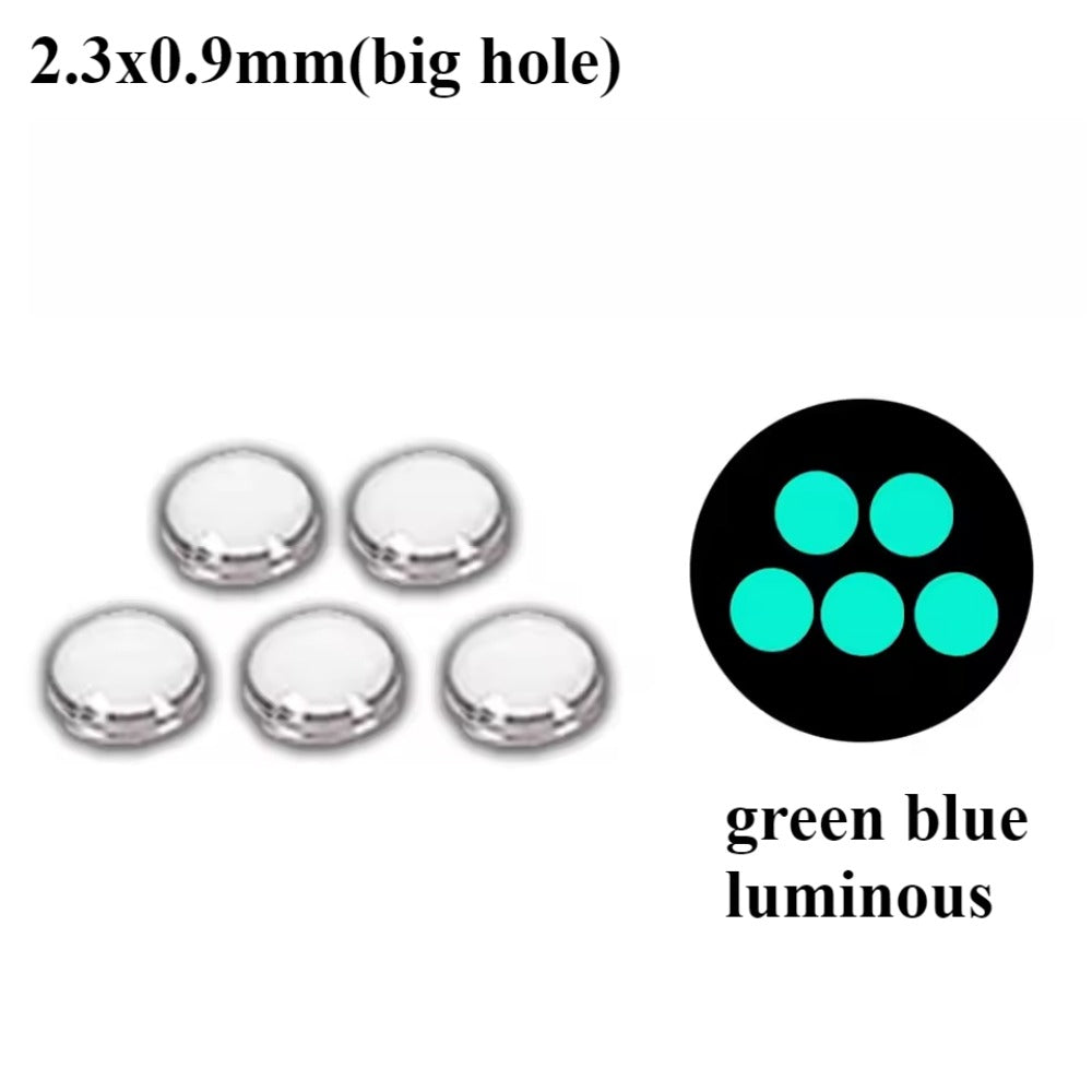 5pcs luminous green and blue pearl bezel beads for Submariner watch parts