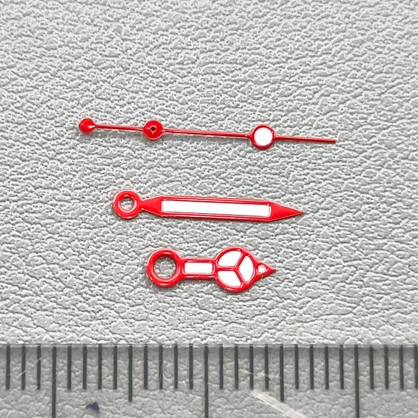 Red Trim Green Lume Watch Hands Set for NH34 NH35 NH36 NH38 NH39 Movement