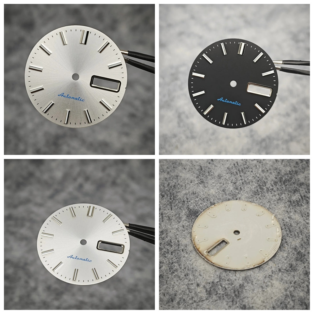 28.5mm Dial Green Luminous Watch Dial with Dual Calendar Window NH36A / 4R36