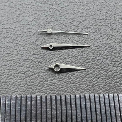 Silver watch hands set for Miyota 2035 movement, sizes 12mm, 11mm, 9mm ? precision fit.