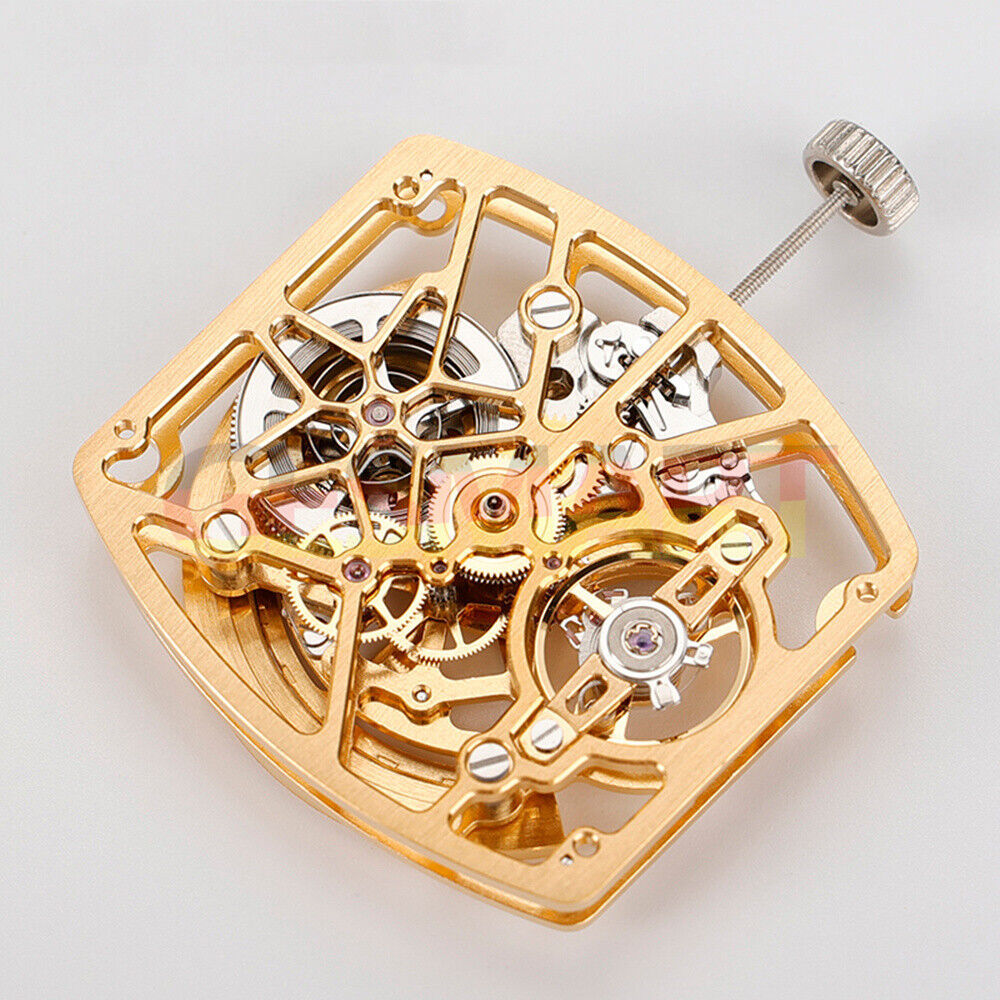 Asian HZ1C02A barrel-shaped automatic watch featuring silver, gold, and black accents for stylish wear