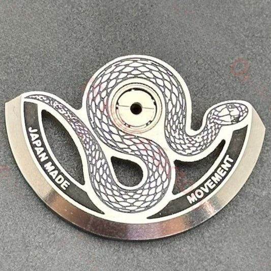 Modified Silver Twisted Snake Rotor Oscillating Weight for NH35 NH36 Movement