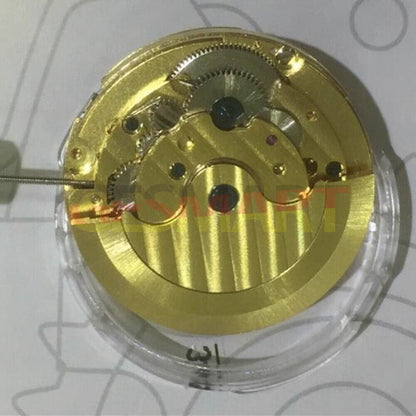 China Made multifunctional golden moon phase watch showing time at 12, featuring automatic mechanical movement for enthusiasts.