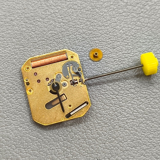 Swiss ISA 125 Golden Watch Quartz Movement With Watch Stem