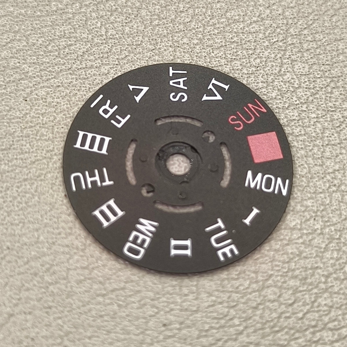 Black Roman /English Font Date Disk Wheel Week for NH36 Movement Crown@3.8