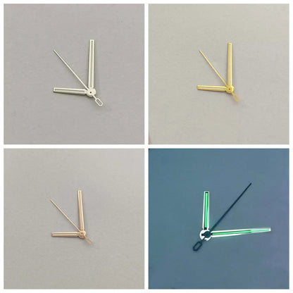 Modified Silver/Rose/Gold Watch Hands Green Luminous for 8215 2813 Movement