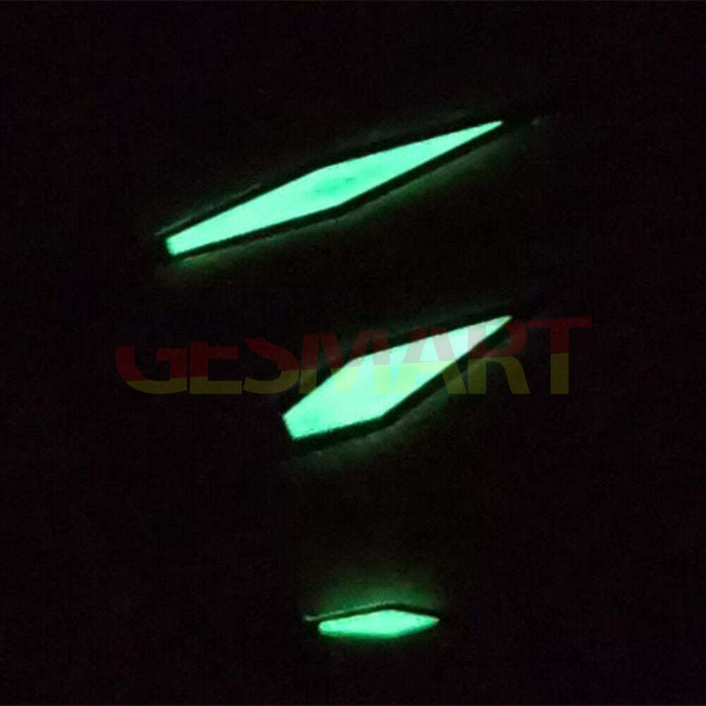 Luminous green watch hands by Strong for Seagull ST3600/ST3620 and ETA6497/6498 movements, precise fit.