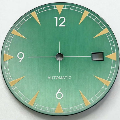 33.5mm Green Lume Green Watch Dial Fit for NH35 NH36 Movement