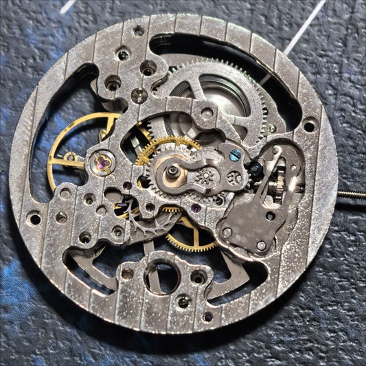 China Made Hollow Silver Manual Winding Mechanical Movement Watch Part