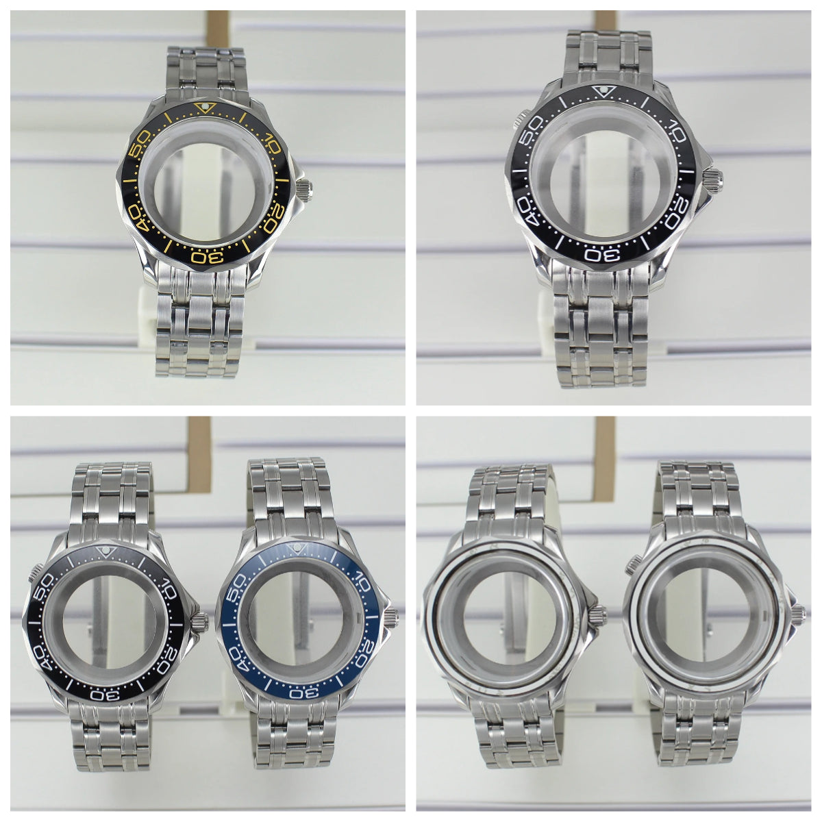 41mm Watch Case Strap Waterproof for Seamaster NH34 NH35 NH36 fit 30.5mm Dial