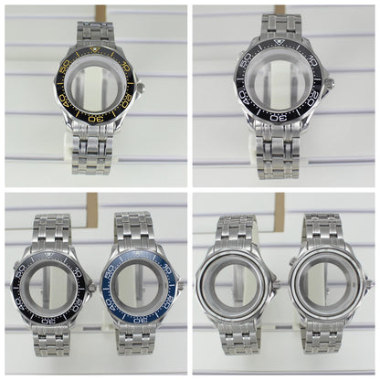41mm Watch Case Strap Waterproof for Seamaster NH34 NH35 NH36 fit 30.5mm Dial