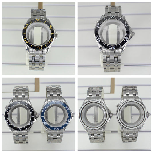 41mm Watch Case Strap Waterproof for Seamaster NH34 NH35 NH36 fit 30.5mm Dial