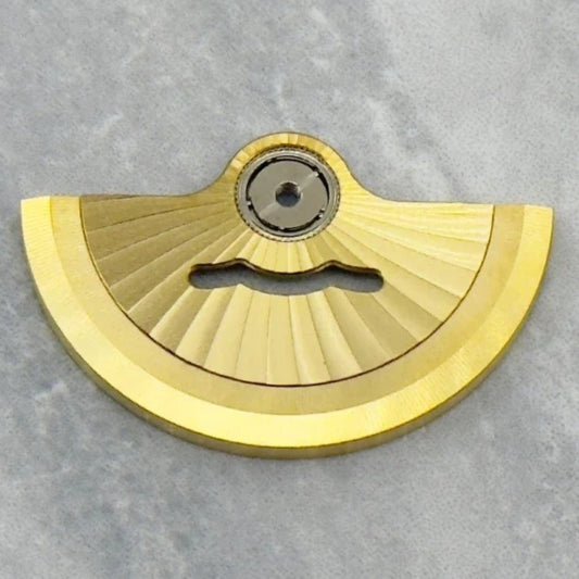 Golden Radioactive stripe watch accessory featuring hollow rotor oscillating weight for NH35 NH36 movements