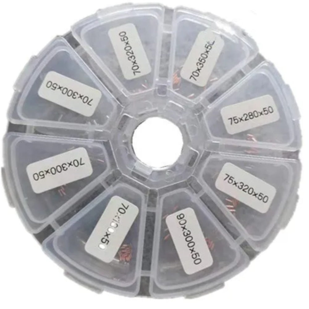 1. Assortment of 160 watch dial feet in 8 sizes for precise watch movement repairs.  